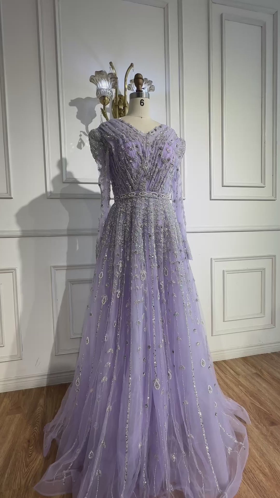 Luxury Nude A Line Beaded Evening Dress for Formal Occasion LA71803D