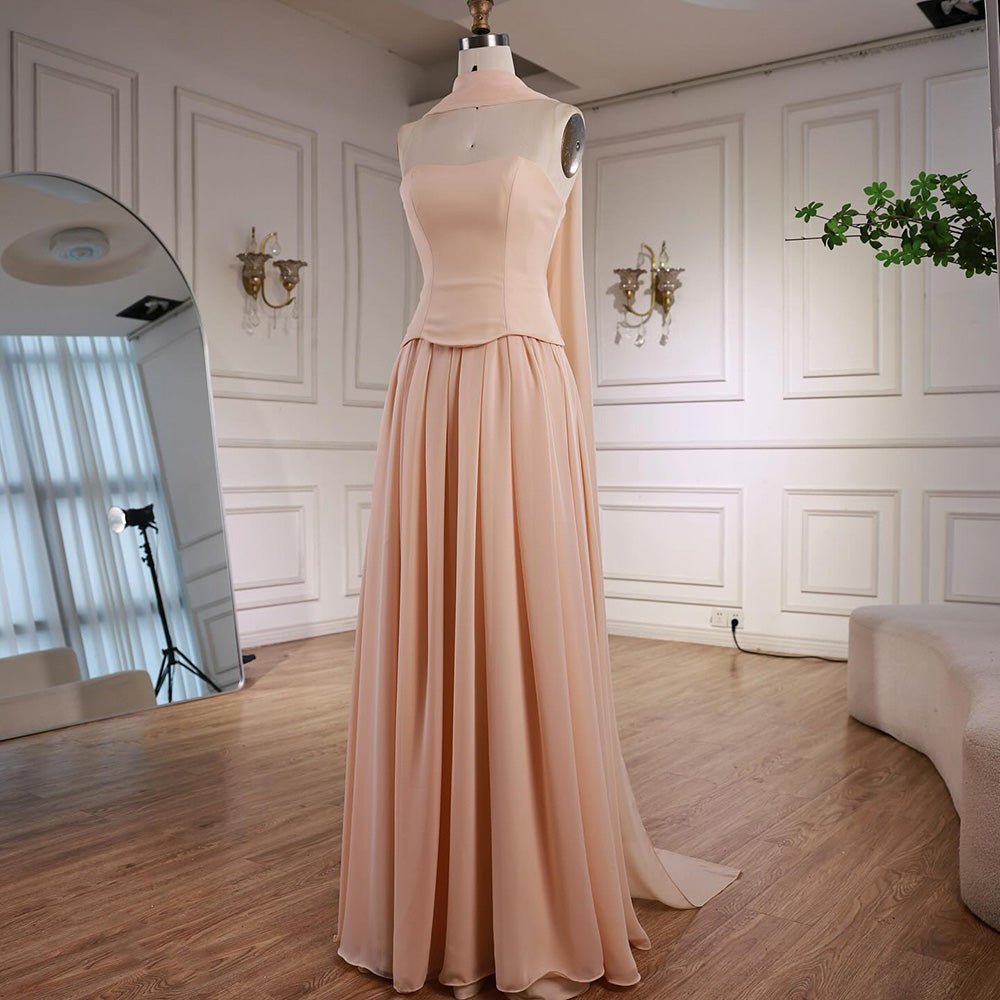 Luxury Turquoise A Line Strapless Evening Dress with Cape LA73012