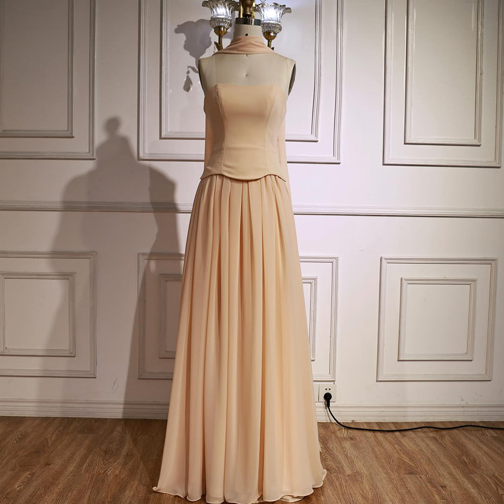 Luxury Turquoise A Line Strapless Evening Dress with Cape LA73012