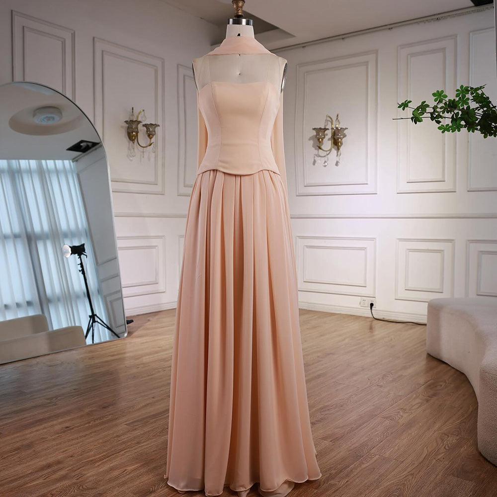 Luxury Turquoise A Line Strapless Evening Dress with Cape LA73012