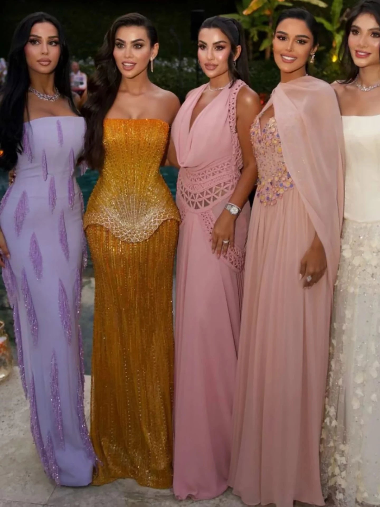 Serene Hill Arabic Orange Two Pieces Corset Evening Dress LA73444