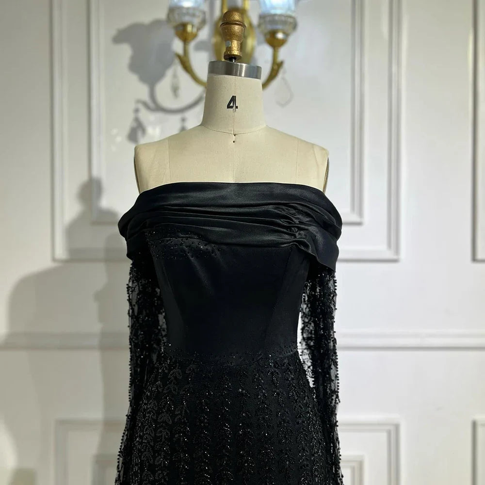 Luxury Designer Black Evening Dress LA72969
