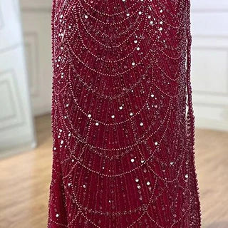 Luxury Arabic Mermaid Evening Dress with Cape Sleeves Plus SizeLA72590A
