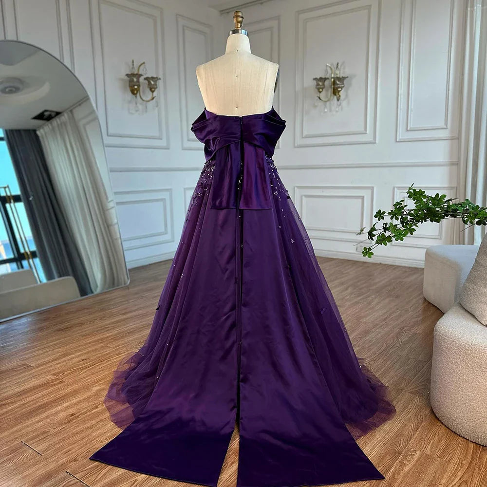 Arabia Peach Off the Shoulder A Line Satin Appliques Evening Dress Gown LA72830