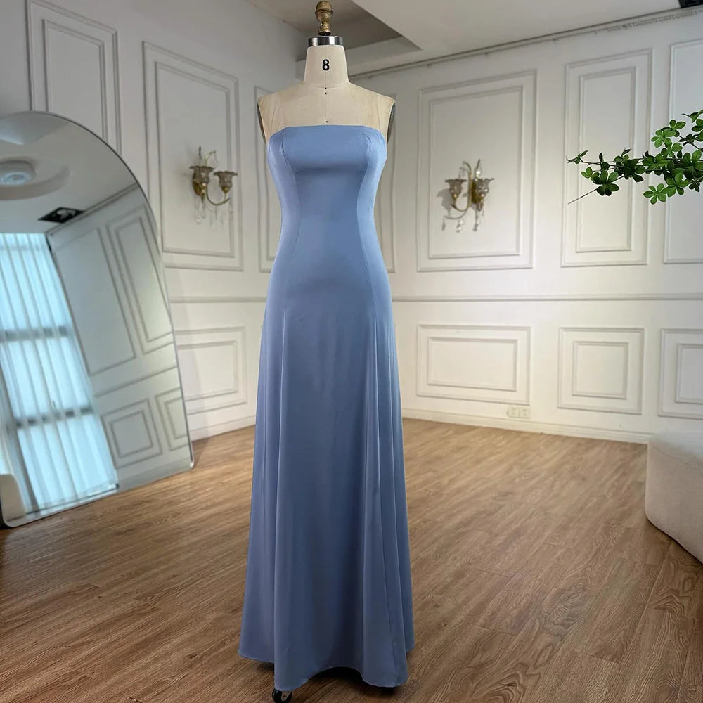 Elegant High Neck Evening Dress with Crystals and Long Cape LA73068