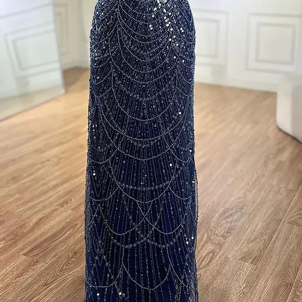 Luxury Beaded Gown With Cape Sleeves LA72160A