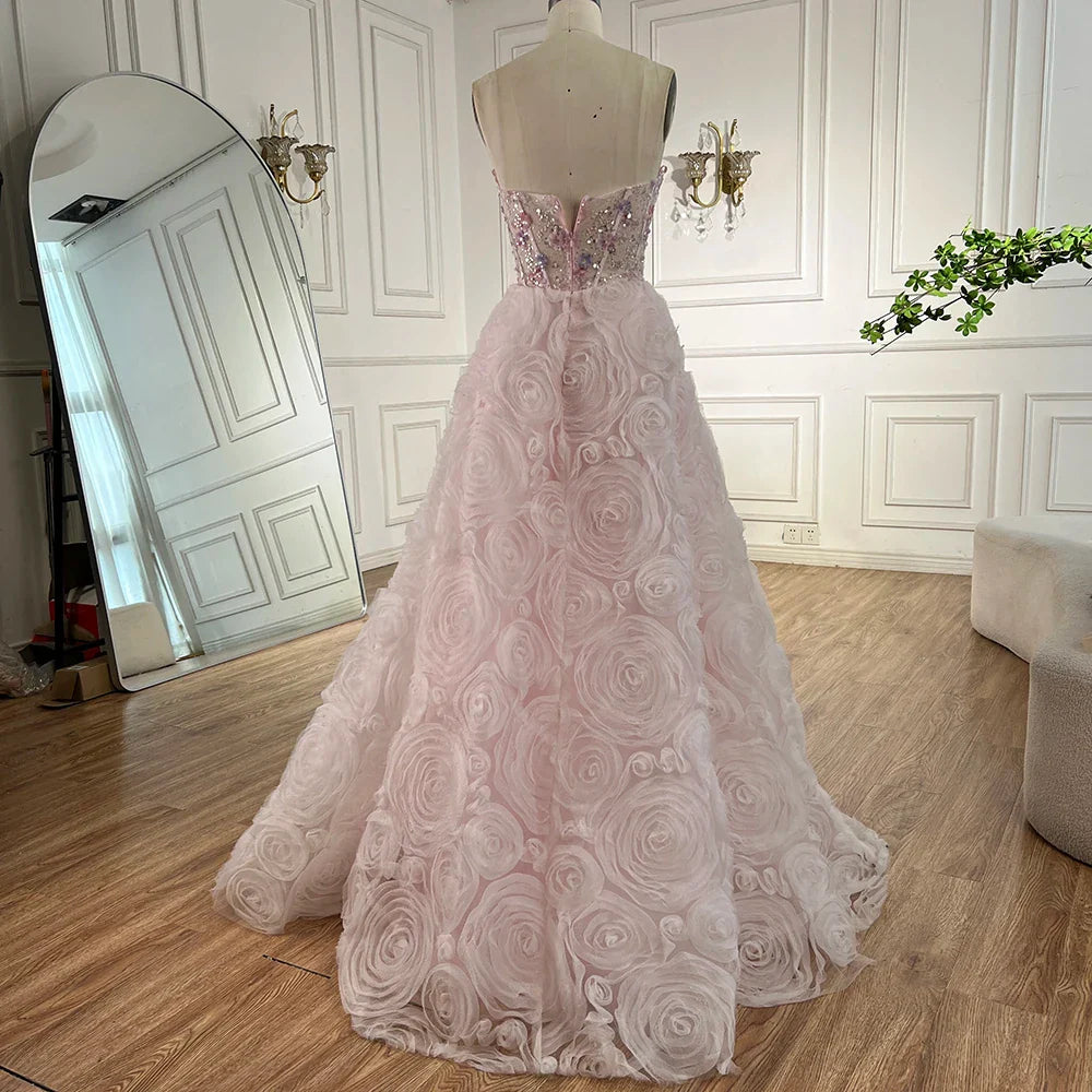Luxury Floral Pink Prom Dress 2025 Serene Hill LA72961