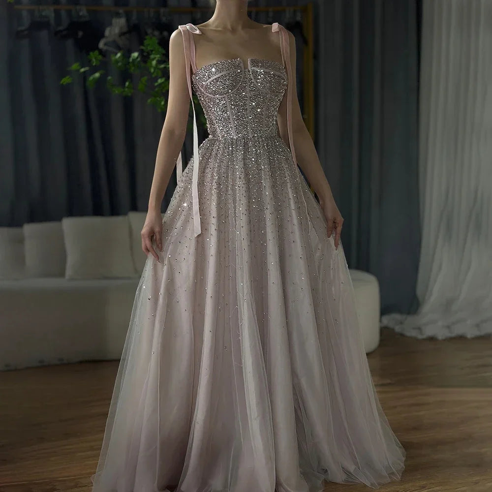 Luxury Wine Red Pink Dubai Evening Dresses LA70600A