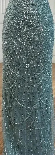 Luxury Dubai Nude Mermaid Arabia Beaded Evening Dress Gown with Detachable Skirt for Formal Occasion LA72243A