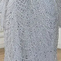 Luxury Dubai Nude Mermaid Arabia Beaded Evening Dress Gown with Detachable Skirt for Formal Occasion LA72243A