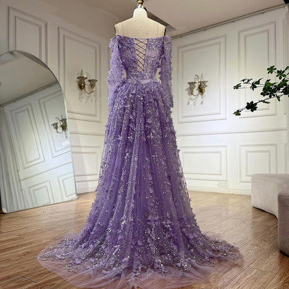 Pink Beaded Mermaid Evening Gown with Overskirt and Appliques LA72641