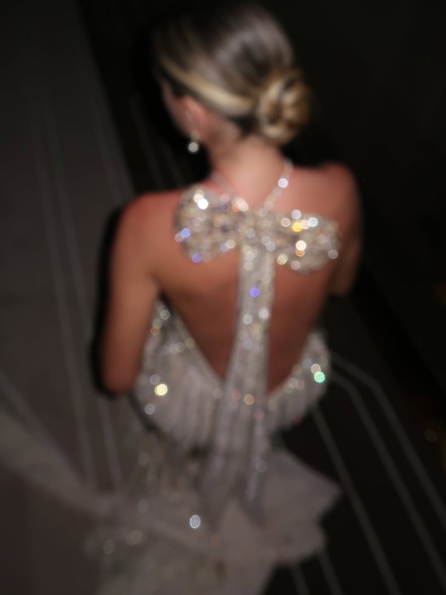 Luxury Gold Halter Crystal Mermaid Evening Dress LA73687