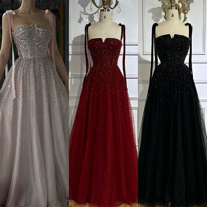 Luxury Wine Red Pink Dubai Evening Dresses LA70600A