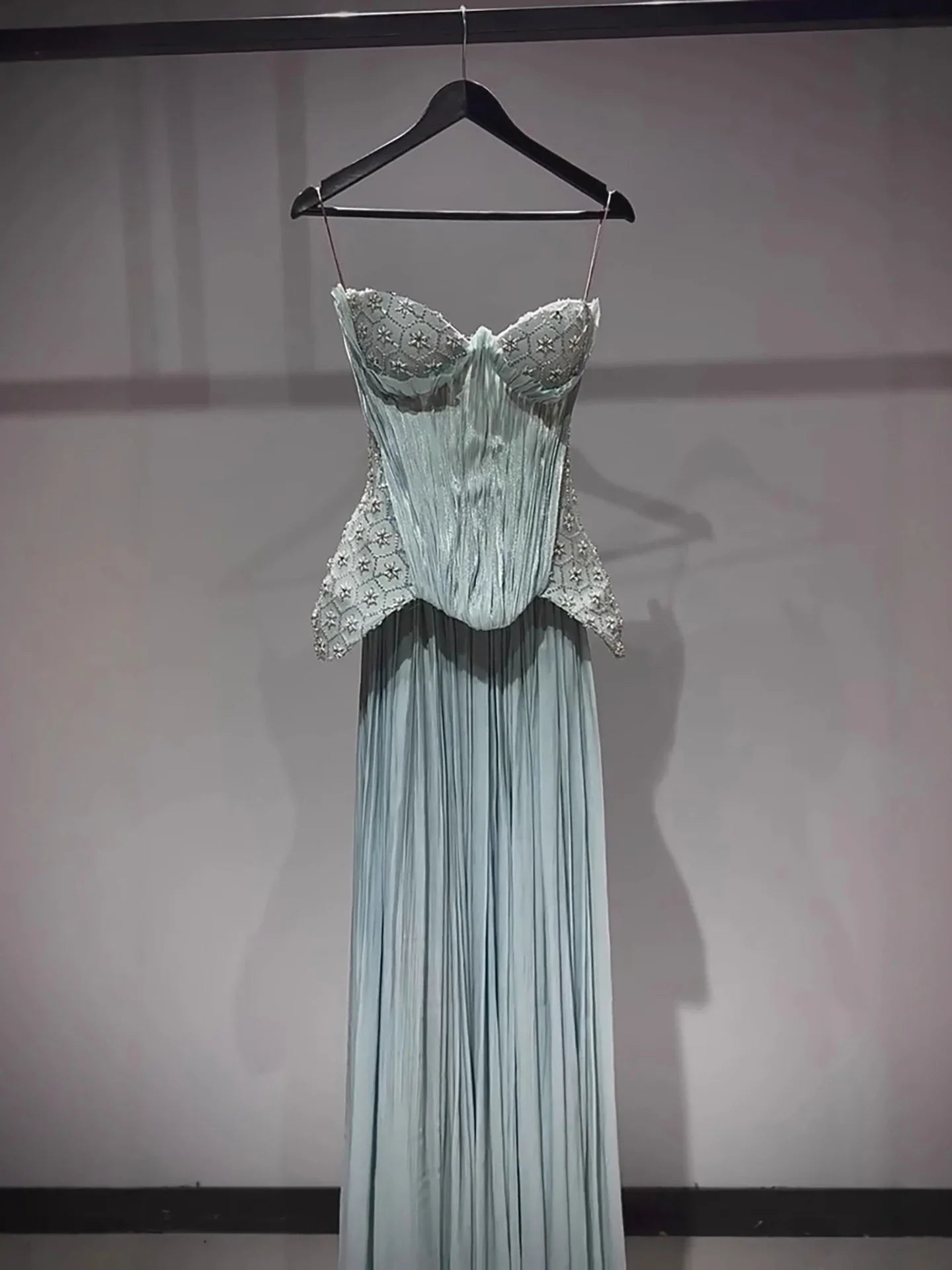 Luxury Olive Green Two Pieces Corset Beaded Mermaid Dress LA73356 2026