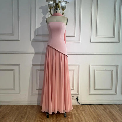 Luxury Lilac   Elegant Evening Dress Flowing Skirt LA73165