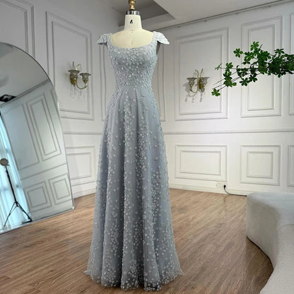 Luxury Pink Floral Appliqué Evening Dress with Open Back 2025 LA73119