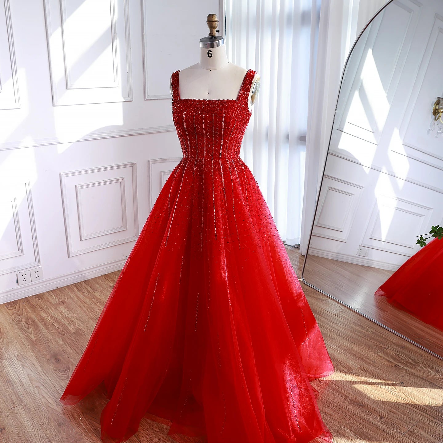 Purple Luxury Square Evening Dresses Arabic Gowns For Party Prom Dress Party LA72857