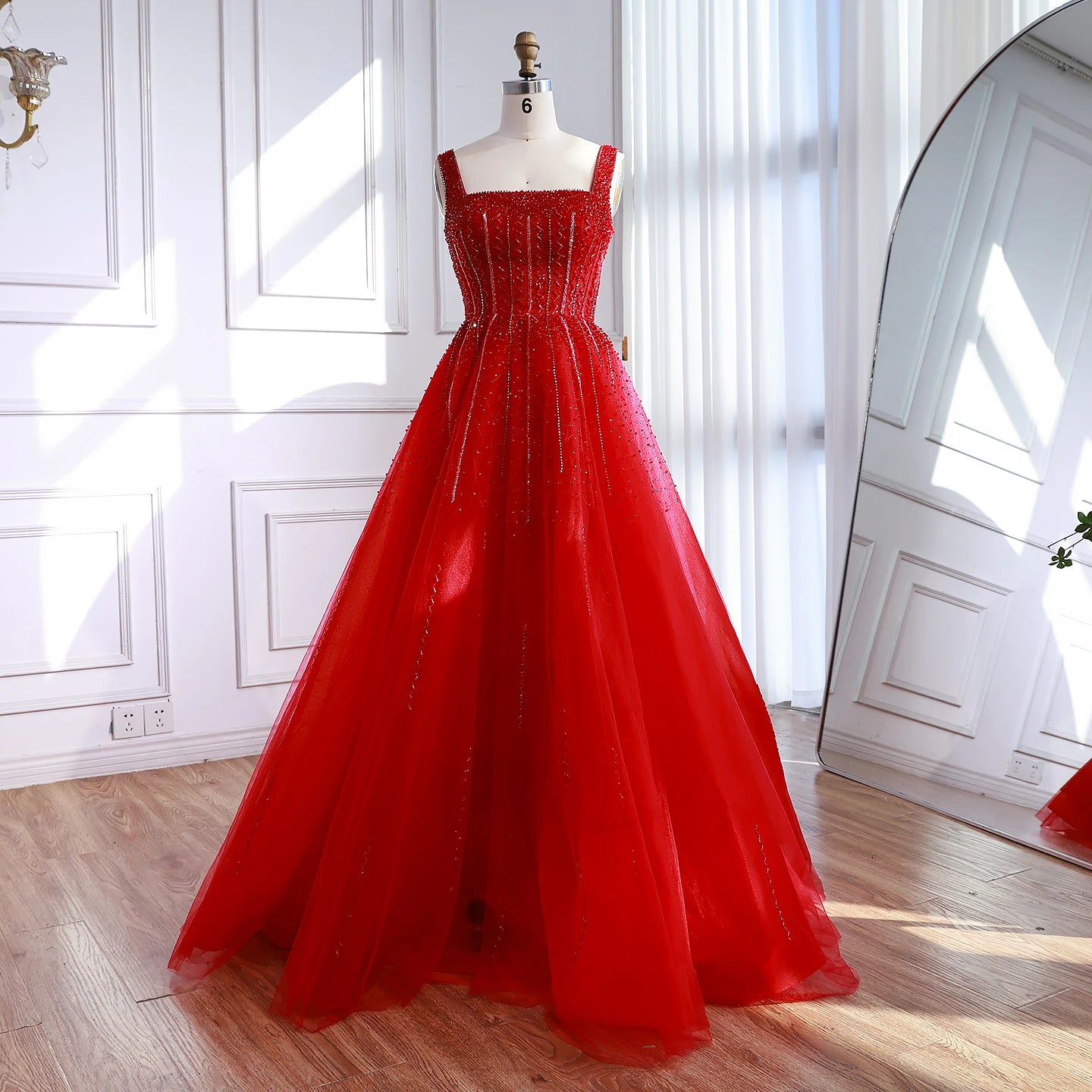 Purple Luxury Square Evening Dresses Arabic Gowns For Party Prom Dress Party LA72857