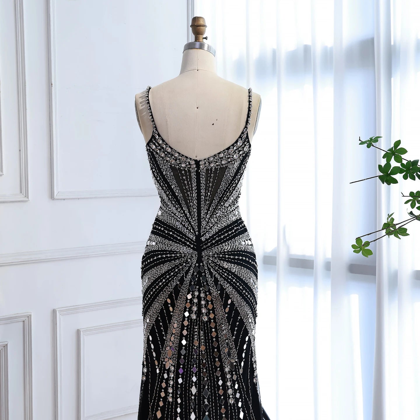 Luxury Nude Corset Beaded Mermaid Prom Dress LA72803A