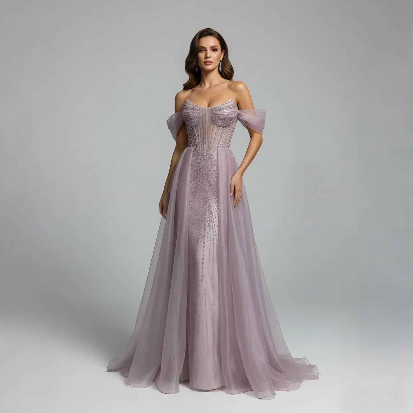 Serene Hill Arabic Luxury Beaded Mermaid Evening Dresses LA73454