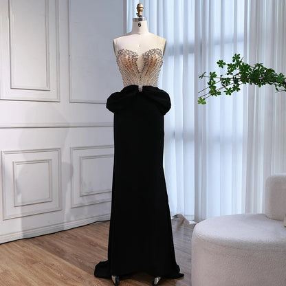 Designer Red Satin Evening Dress with Bow LA73060