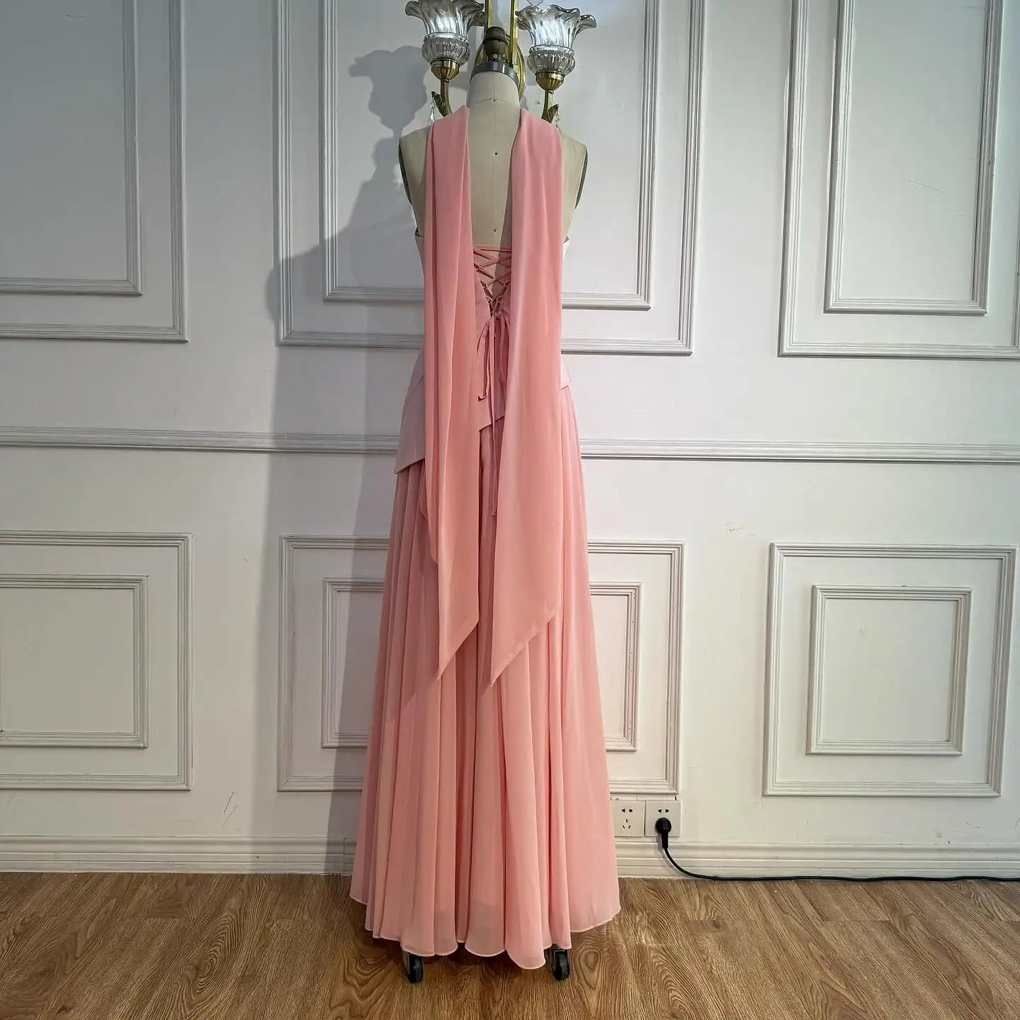 Luxury Lilac   Elegant Evening Dress Flowing Skirt LA73165