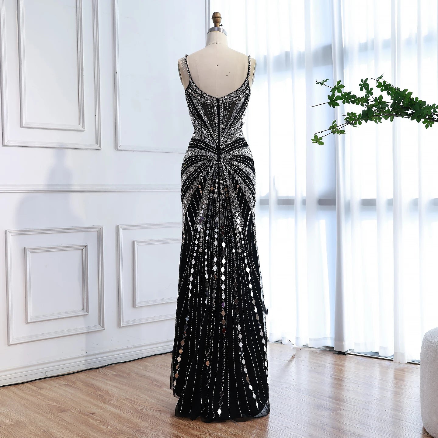 Luxury Nude Corset Beaded Mermaid Prom Dress LA72803A