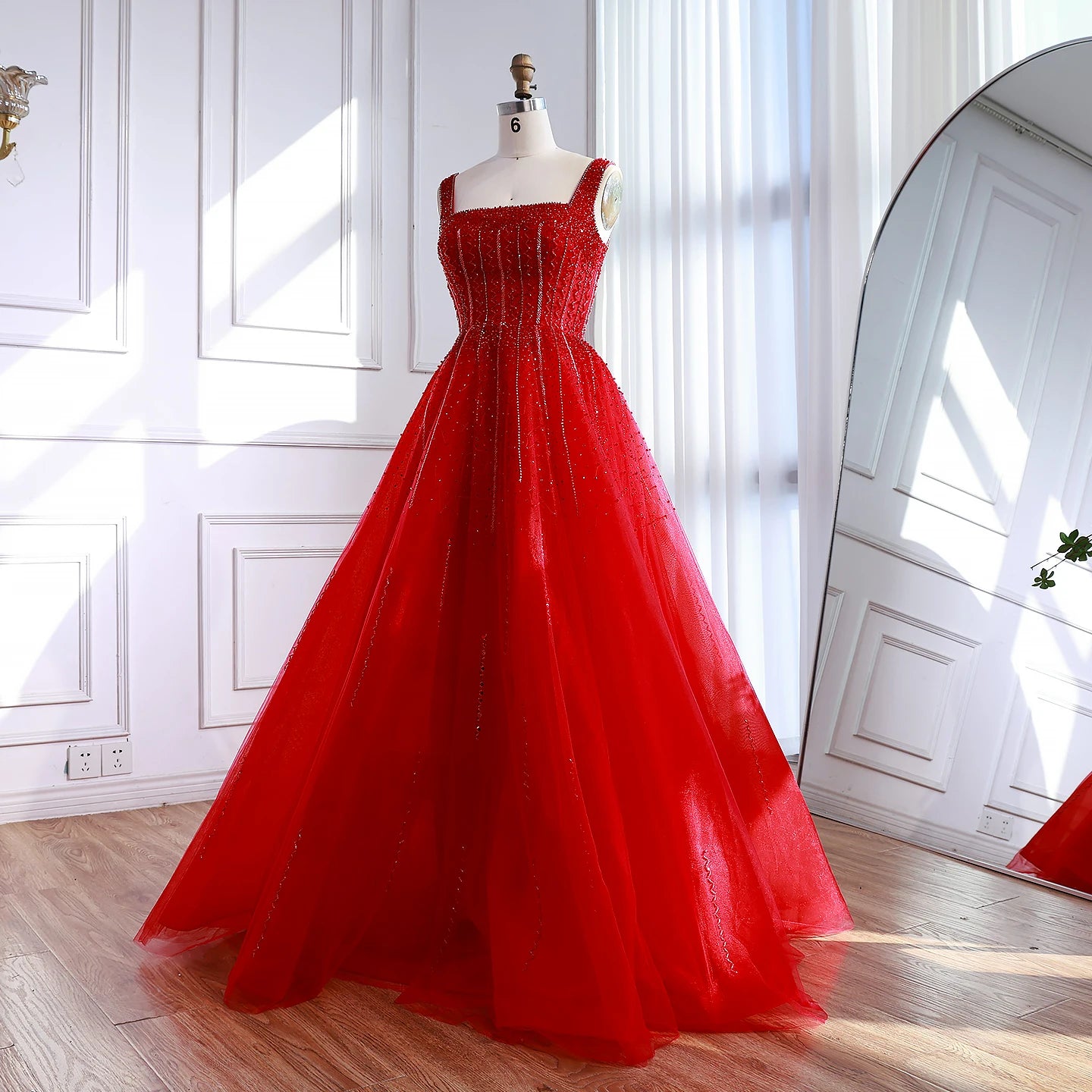 Purple Luxury Square Evening Dresses Arabic Gowns For Party Prom Dress Party LA72857