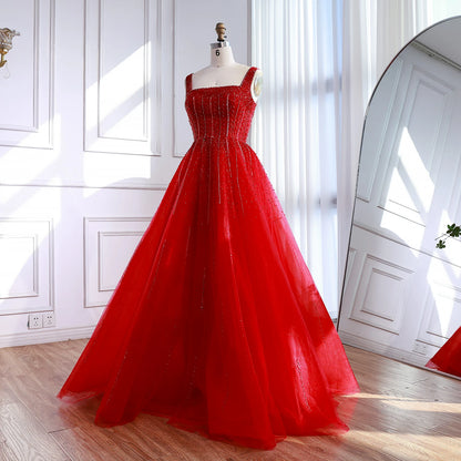 Purple Luxury Square Evening Dresses Arabic Gowns For Party Prom Dress Party LA72857