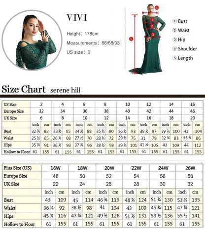 Muslim Luxury Black Beaded Saudi Arabic Mermaid Evening Dress LA72931