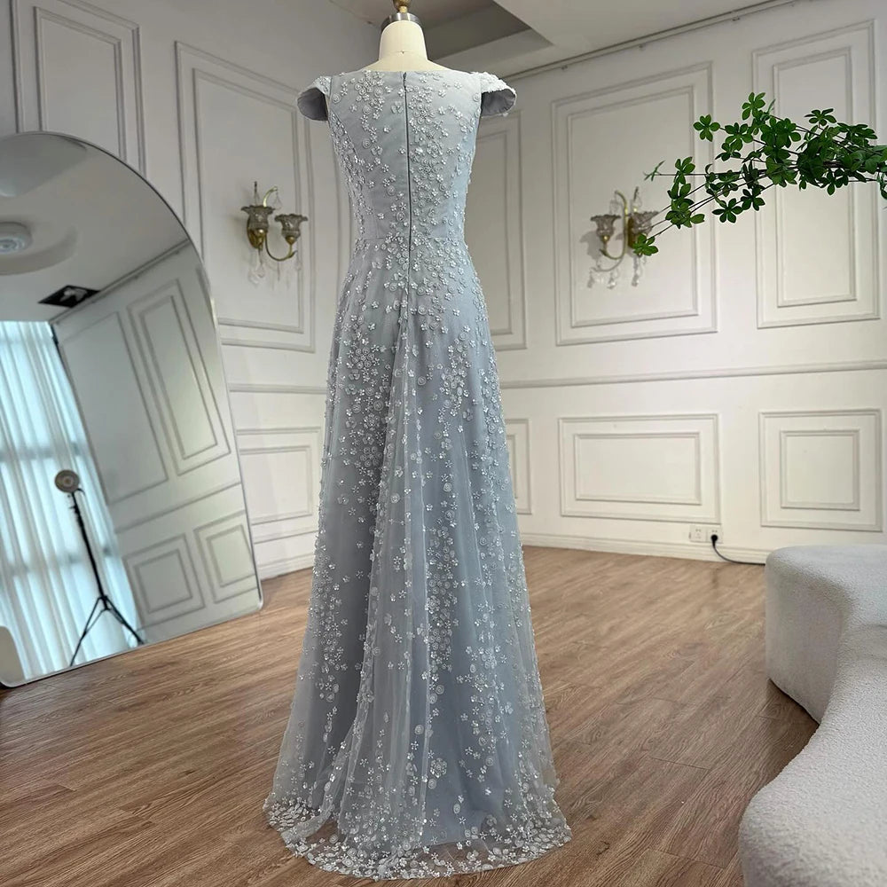 Luxury Pink Floral Appliqué Evening Dress with Open Back 2025 LA73119