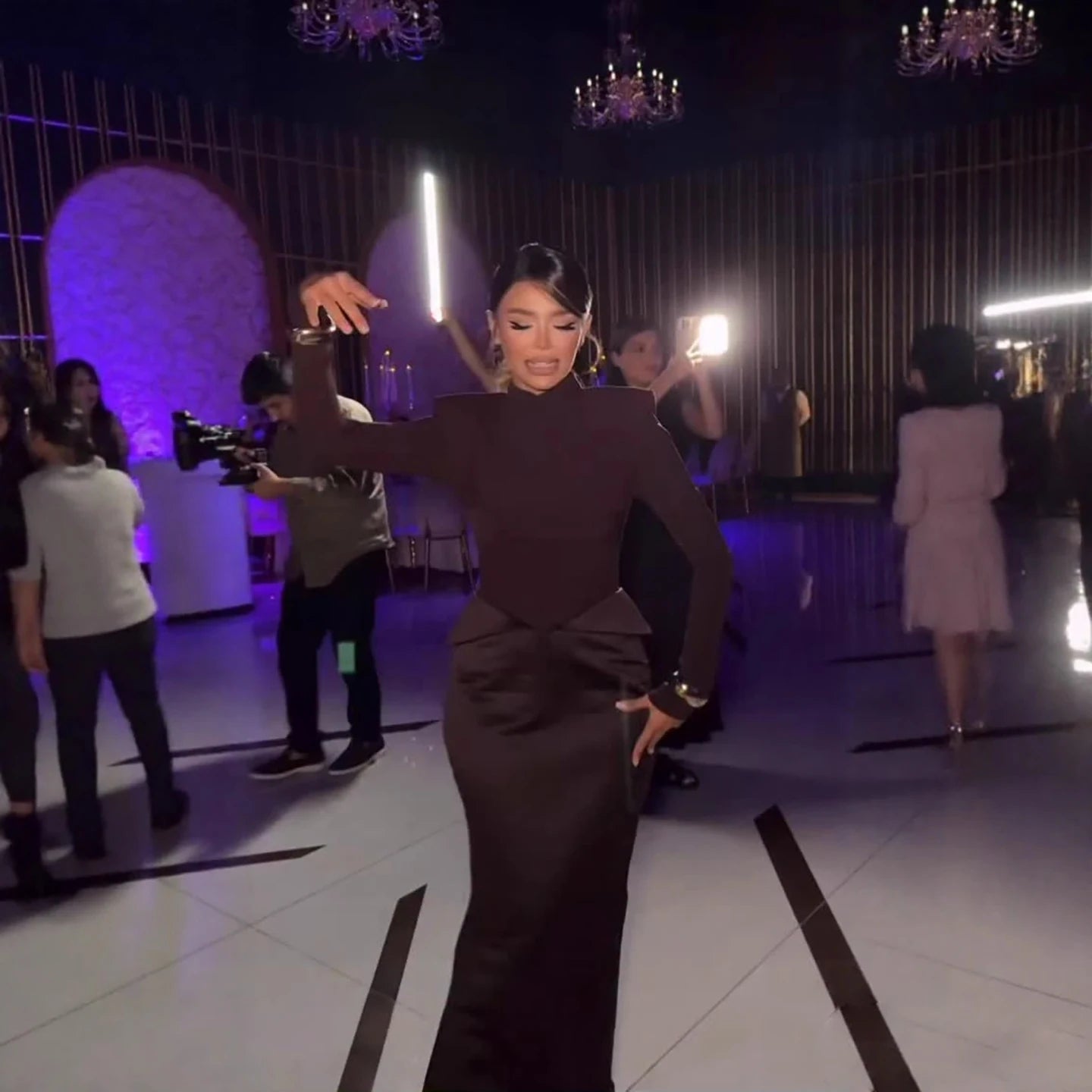 Elegant Brown French Simple Mermaid Evening Dress Minimalist LA73321