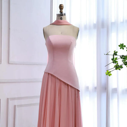 Luxury Lilac   Elegant Evening Dress Flowing Skirt LA73165