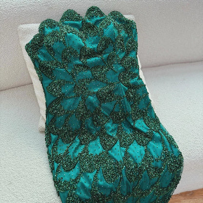 Elegant Green   Mermaid Evening Dress Arabic Style LA73117