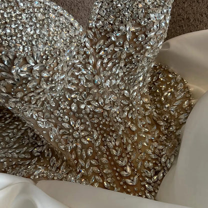 Luxury Kosovo Crystal A-Line Two Piece Evening Dress LA73209