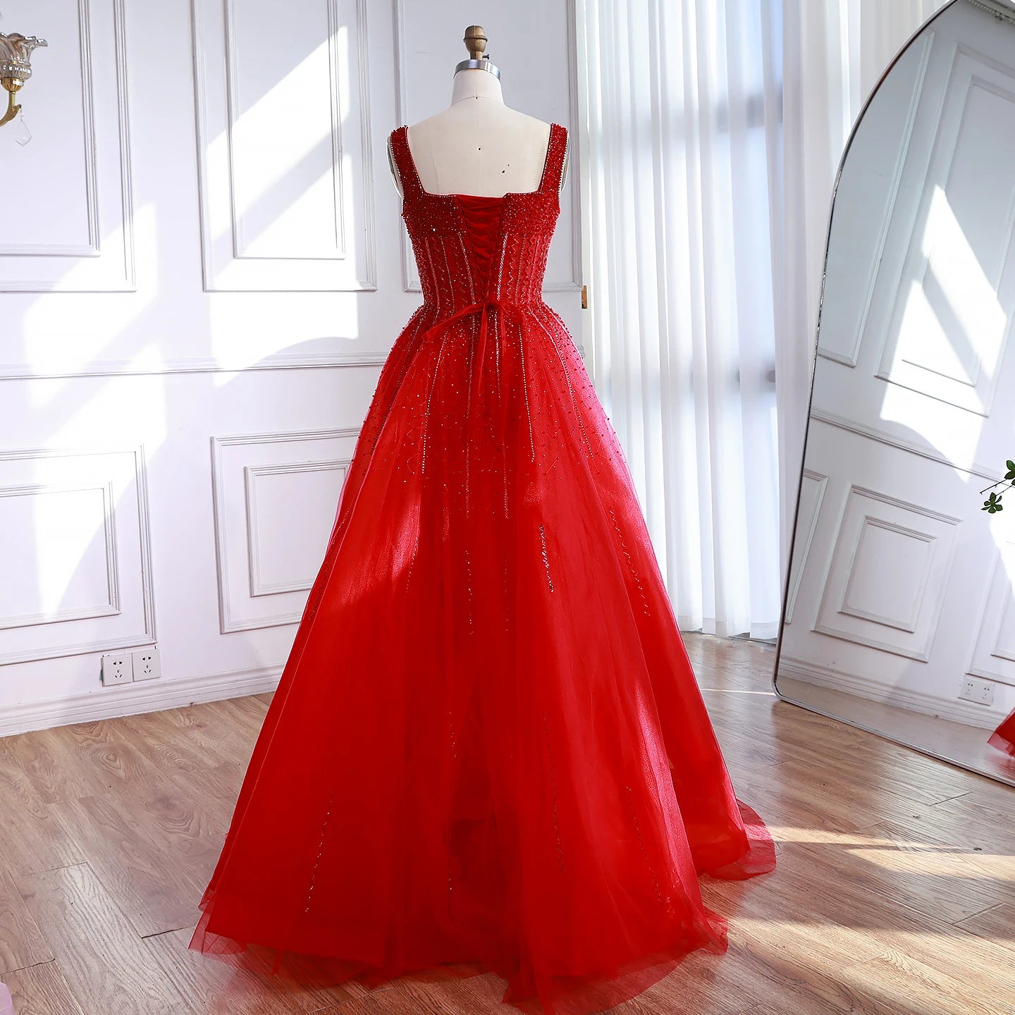 Purple Luxury Square Evening Dresses Arabic Gowns For Party Prom Dress Party LA72857