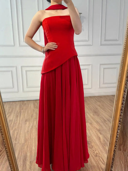 Luxury Lilac   Elegant Evening Dress Flowing Skirt LA73165