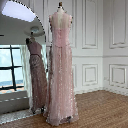 Glamorous Strapless Mermaid Evening Dress with Pearls LA73070