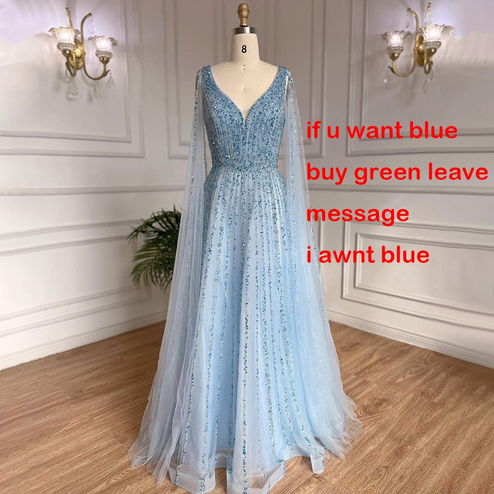 Luxuriöses, nudefarbenes Dubai-Abendkleid mit Cape-Ärmeln LA71567