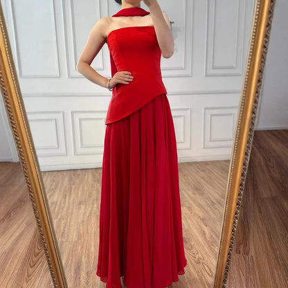 Luxury Lilac   Elegant Evening Dress Flowing Skirt LA73165