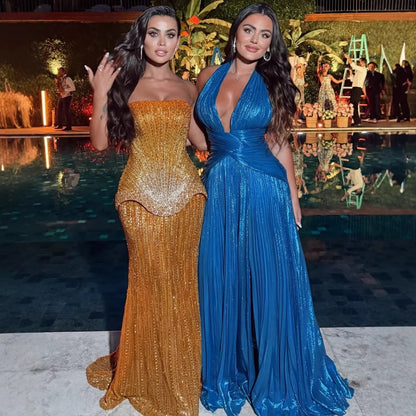 Serene Hill Arabic Orange Two Pieces Corset Evening Dress LA73444