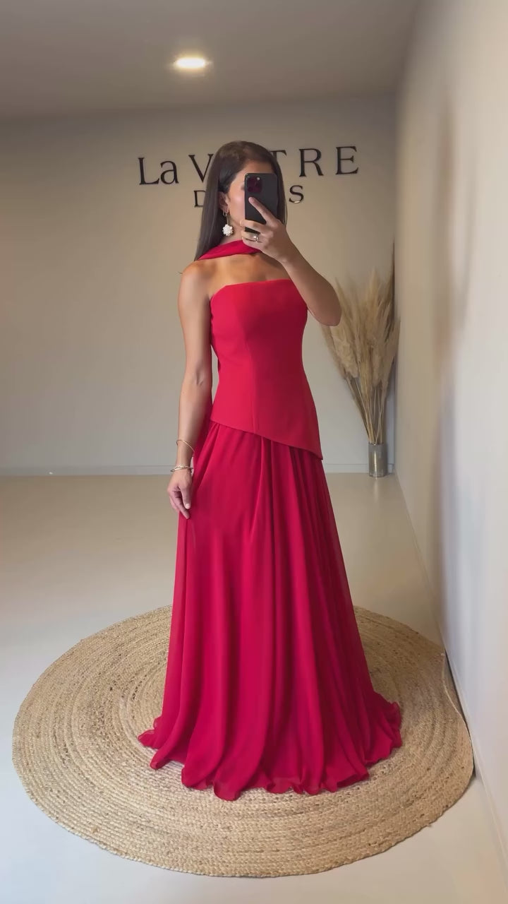 Luxury Lilac   Elegant Evening Dress Flowing Skirt LA73165